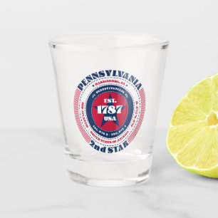 Pennsylvania 2nd Star Patriotic Shot glass