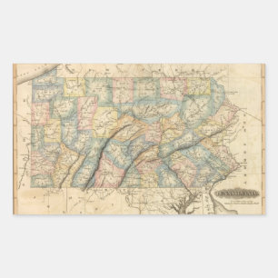 Pennsylvania 8 rectangular sticker