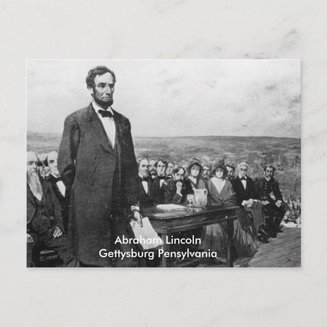 Pennsylvania Abraham Lincoln Gettysburg Postcard (Front)