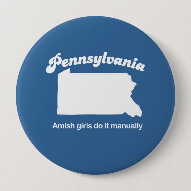 Pennsylvania - Amish girls do it manually T-shirt 10 Cm Round Badge (Front)