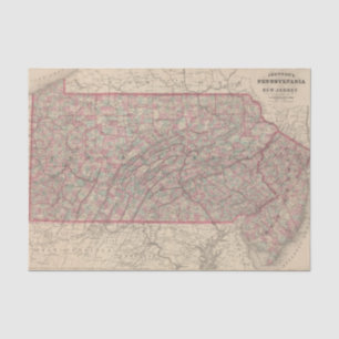 Pennsylvania and New Jersey 2 Tissue Paper