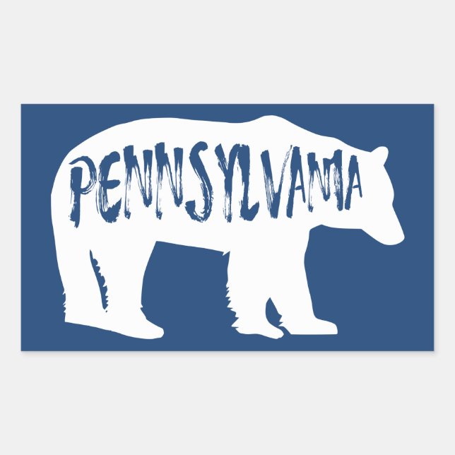 Pennsylvania Bear Rectangular Sticker (Front)