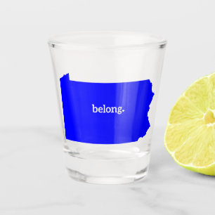 Pennsylvania Belong State Map Shot Glass