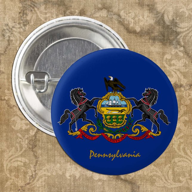 Pennsylvania button, patriotic Pennsylvania Flag 3 Cm Round Badge (Creator Uploaded)