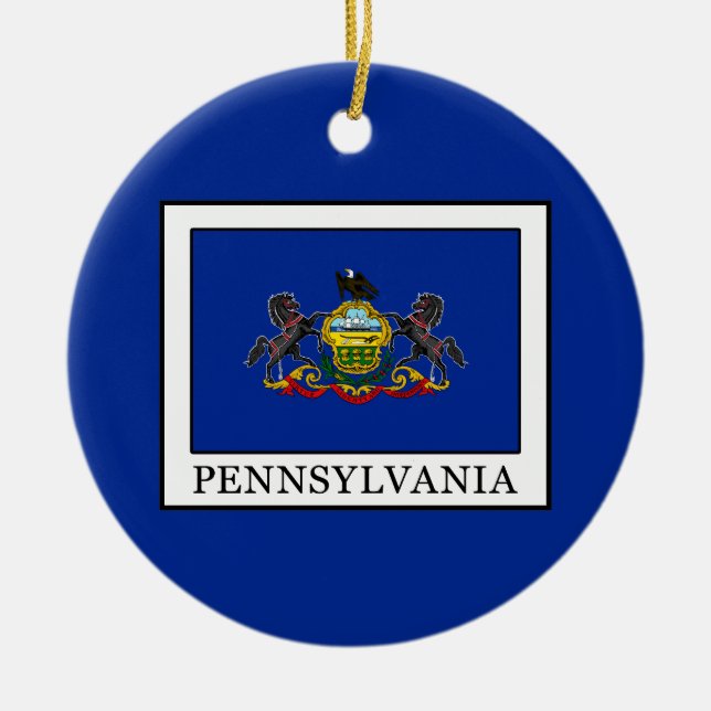 Pennsylvania Ceramic Tree Decoration (Front)