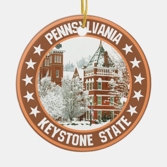 Pennsylvania                                       ceramic tree decoration (Front)