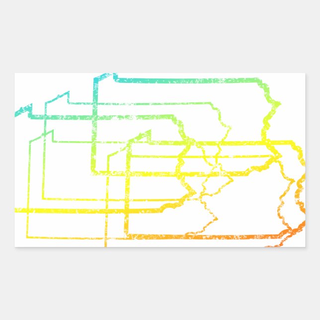 pennsylvania chill blur rectangular sticker (Front)