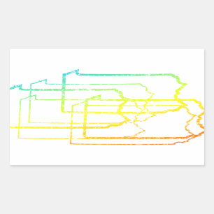pennsylvania chill blur rectangular sticker