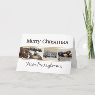 Pennsylvania  Christmas Card, state specific Holiday Card