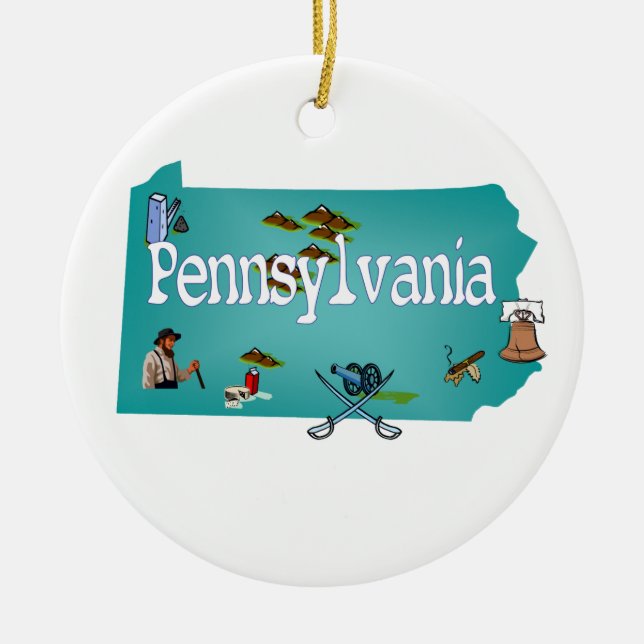Pennsylvania Christmas Tree Ornament (Front)