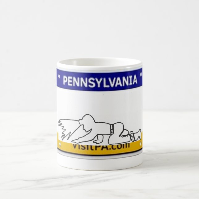 PENNSYLVANIA COAL MINER LICENSE PLATE MUG (Center)