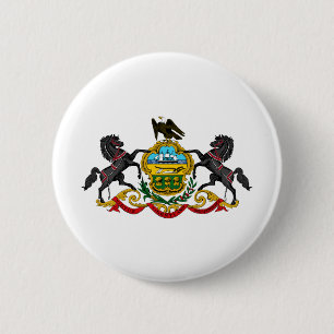 Pennsylvania coat of arms 6 cm round badge