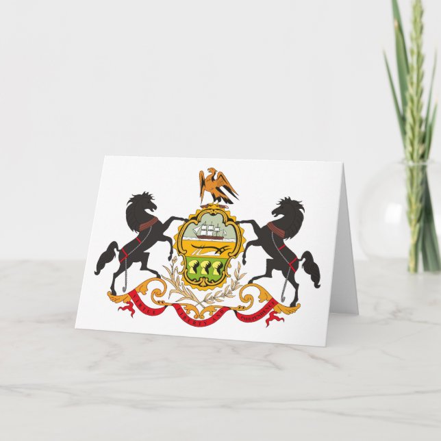 Pennsylvania Coat of Arms Greeting Card (Front)