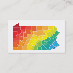 pennsylvania colour counties business card