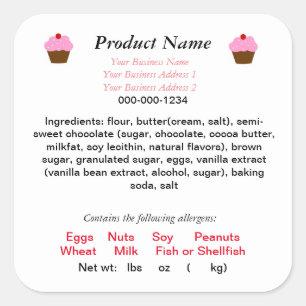 PENNSYLVANIA Cottage Food Law Limited food produce Square Sticker