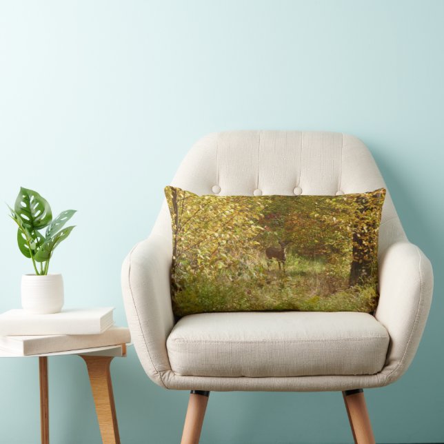 Pennsylvania Deer in Fall Nature Lumbar Cushion (Chair)