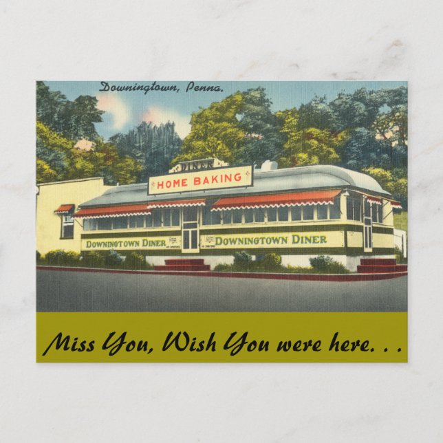 Pennsylvania, Downingtown Diner, Downingtown Postcard (Front)