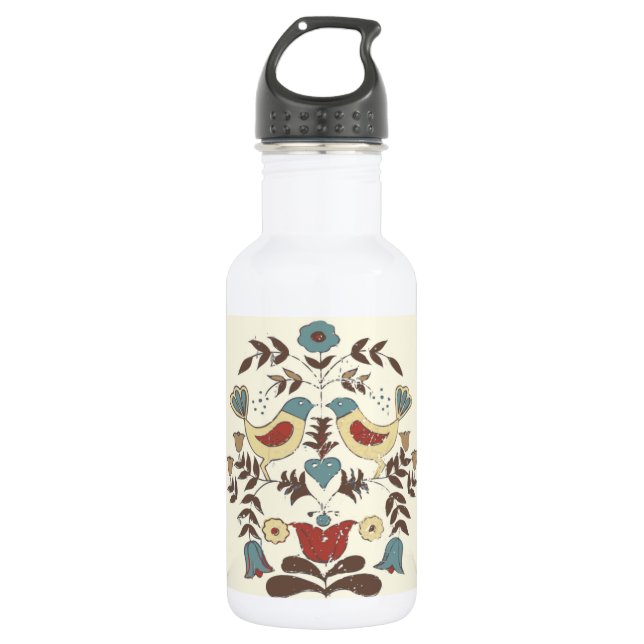 Pennsylvania Dutch Amish Hex Sign Bird Americana 532 Ml Water Bottle (Front)