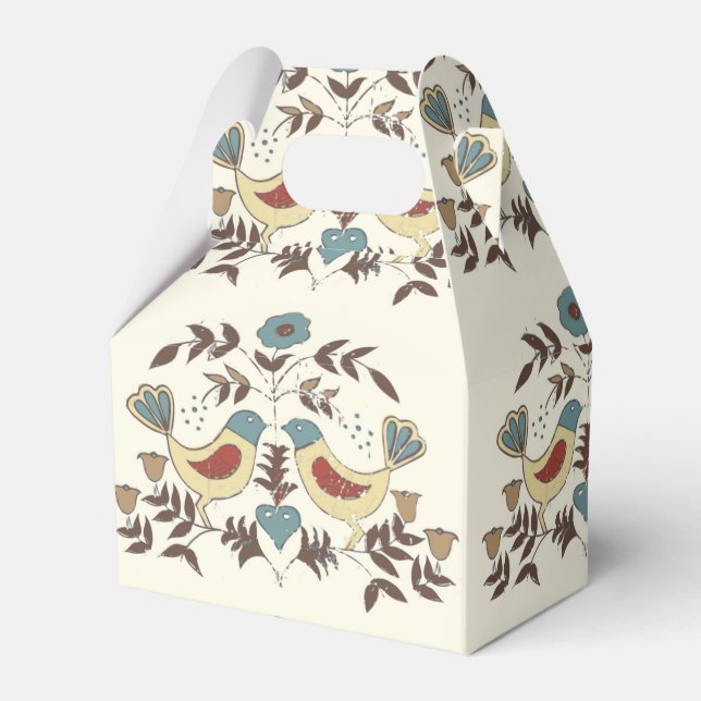 Pennsylvania Dutch Amish Hex Sign Bird Americana Favour Box (Front Side)