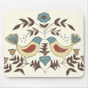 Pennsylvania Dutch Amish Hex Sign Bird Americana Mouse Pad