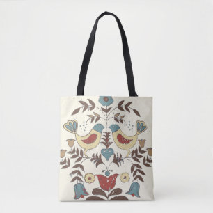 Pennsylvania Dutch Amish Hex Sign Bird Americana Tote Bag