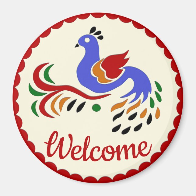 Pennsylvania Dutch Hex Sign , add text Magnet (Front)