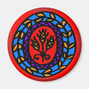 Pennsylvania Dutch Hex Sign Hops Magnet