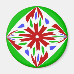 Pennsylvania Dutch Hex Sign Welcome Magnet