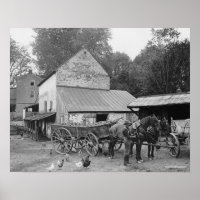 Pennsylvania Farm, 1906. Vintage Photo