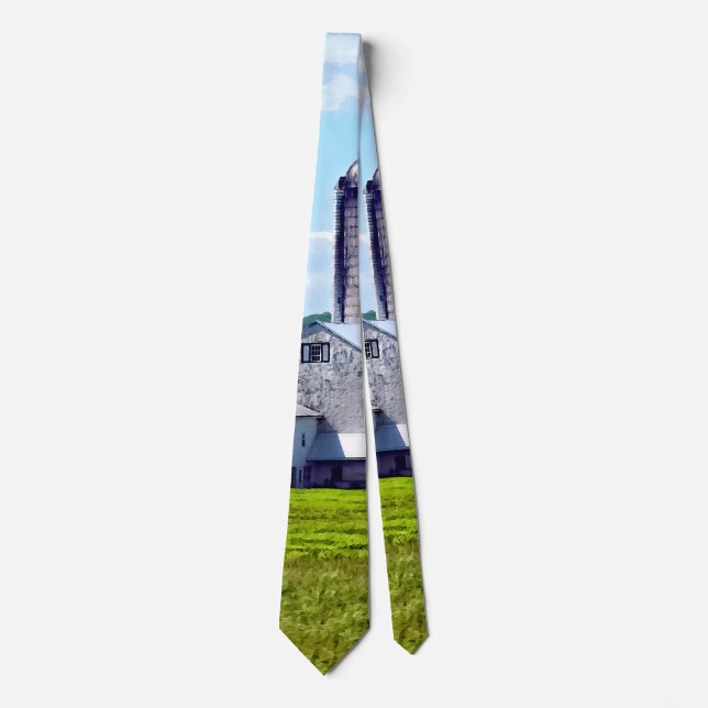 Pennsylvania Farm With Silos Tie (Front)