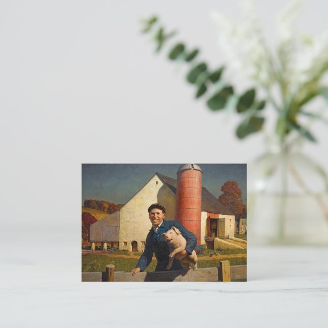 Pennsylvania Farmer by Newell Convers Wyeth Card (Standing Front)