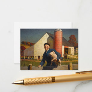 Pennsylvania Farmer by Newell Convers Wyeth Enclosure Card