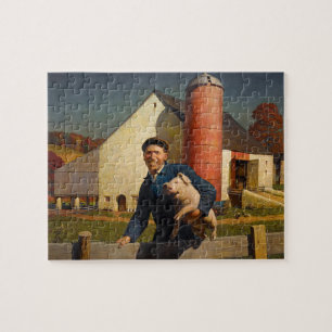 Pennsylvania Farmer by Newell Convers Wyeth Jigsaw Puzzle