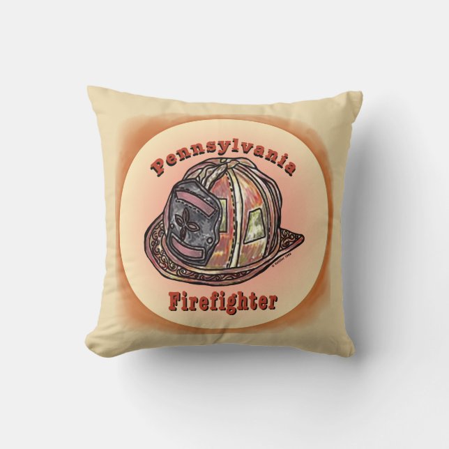 Pennsylvania Firefighter  Cushion (Front)