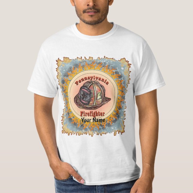 Pennsylvania Firefighter  t shirt (Front)