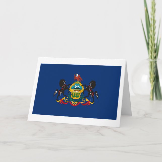 Pennsylvania Flag Greeting Card (Front)