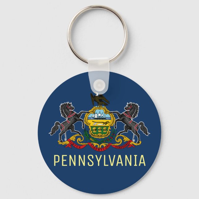 Pennsylvania Flag Key Ring (Front)
