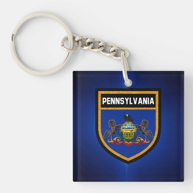 Pennsylvania Flag Key Ring (Front)