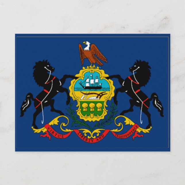 Pennsylvania Flag Postcard (Front)