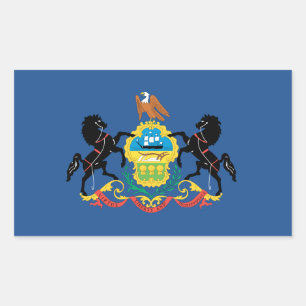 Pennsylvania Flag Rectangular Sticker