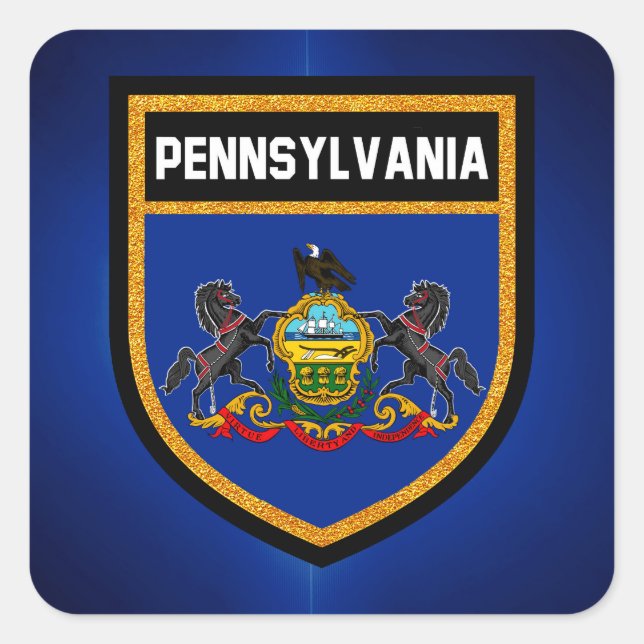 Pennsylvania Flag Square Sticker (Front)