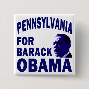 Pennsylvania for Barack Obama T-Shirt 15 Cm Square Badge