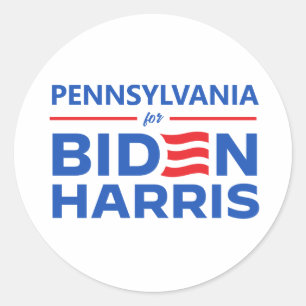 Pennsylvania for Biden Harris Classic Round Sticker