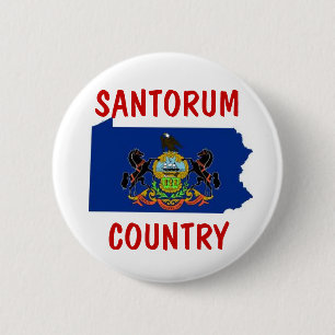 Pennsylvania for Santorum 6 Cm Round Badge