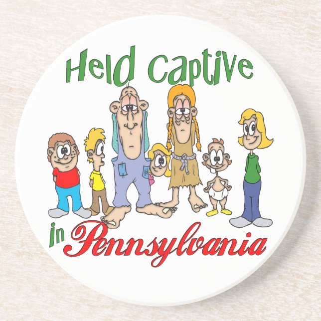 Pennsylvania Funny Trailer Park Sandstone Coaster (Front)