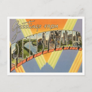 Pennsylvania Greetings From US States Postcard