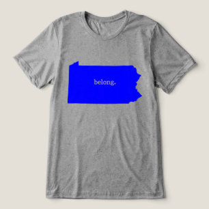 Pennsylvania Home Belong Map State Pride Tri-Blend Shirt