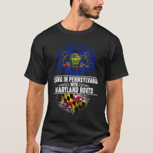 Pennsylvania Home Maryland Roots State Tree Flag T-Shirt
