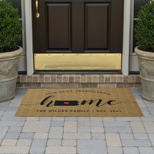 Pennsylvania Home State Personalised Doormat