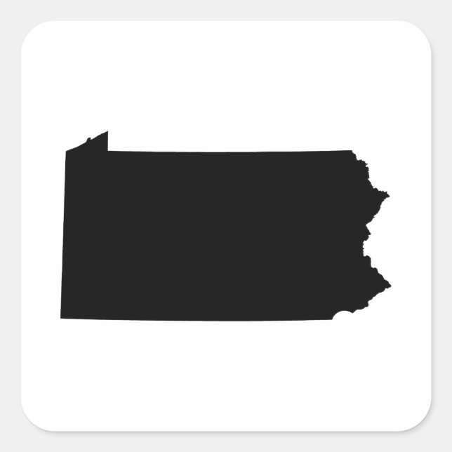 Pennsylvania in Black and White Square Sticker (Front)